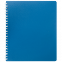 Блокнот В5 80арк клітинка Classic, бічна спіраль синій, Buromax