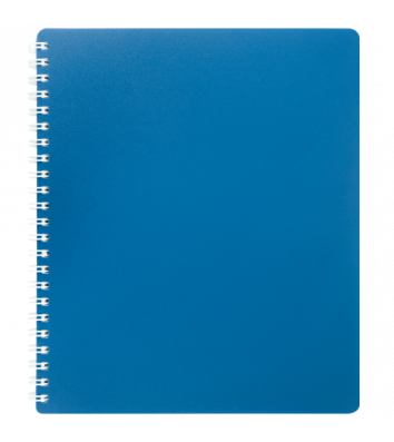 Блокнот В5 80арк клітинка Classic, бічна спіраль синій, Buromax