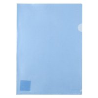 Папка-уголок А4 пластиковая синяя, Axent