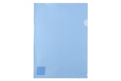 Папка-уголок А4 пластиковая синяя, Axent
