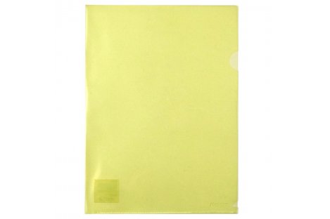 Папка-уголок А4 пластиковая желтая, Axent