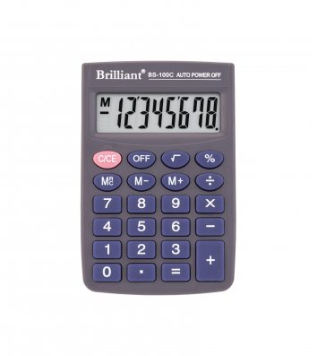 Калькулятор 8 разрядов карманный 58*88*10мм, Brilliant