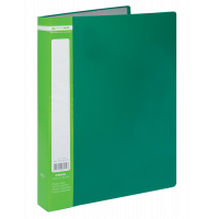 Папка А4 пластикова з 40 файлами зелена Jobmax, Buromax
