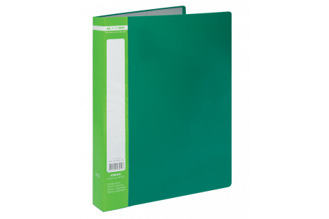 Папка А4 пластикова з 40 файлами зелена Jobmax, Buromax