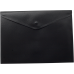 Папка-конверт А5 на кнопці пластикова непрозора чорна, Buromax