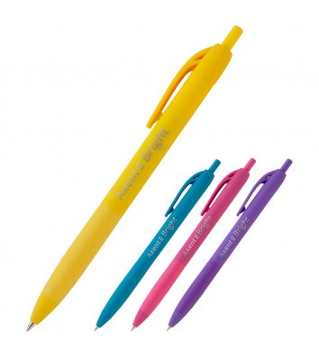 Ручка кулькова автоматична Bright, колір чорнил синій 0,7мм, Axent