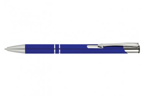Ручка кулькова автоматична металева Hit корпус темно-синій, колір чорнил синій 0,5мм, Economix