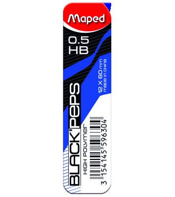 Стержни к механическому карандашу HB 0,5мм 12шт, Maped