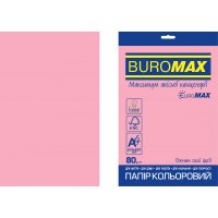 Папір А4  80г/м2  20арк кольоровий інтенсивний рожевий, Buromax