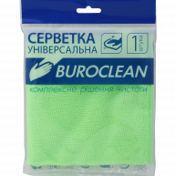 Салфетка микрофибра универсальная 1шт 30*30см, Buroclean