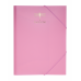 Папка А4 пластиковая на резинках Favourite Pastel розовая, Buromax