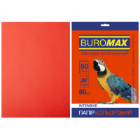 Бумага А4 80г / м2 50л цветная интенсивная красная, Buromax