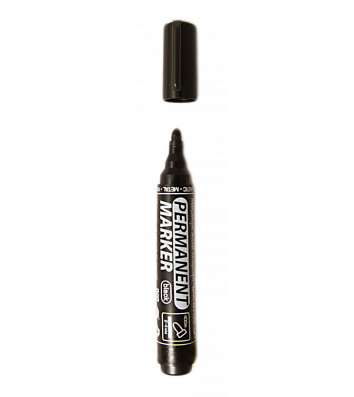 Маркер перманентний, колір чорнил чорний 2-4мм, Buromax