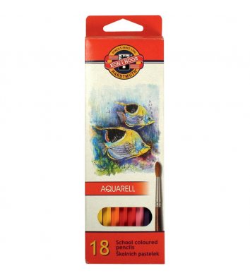 Олівці кольорові акварельні 18шт шестигранні "Mondeluz Рибки", KOH-I-NOOR