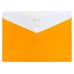 Папка-конверт А4 на кнопці пластикова непрозора з розширенням жовта, Optima