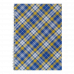 Блокнот А5 48л клетка "Шотландка", боковая спираль синий, Buromax