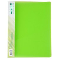 Папка-скоросшиватель А4 пластиковая Clip A прозрачная зеленая, Axent