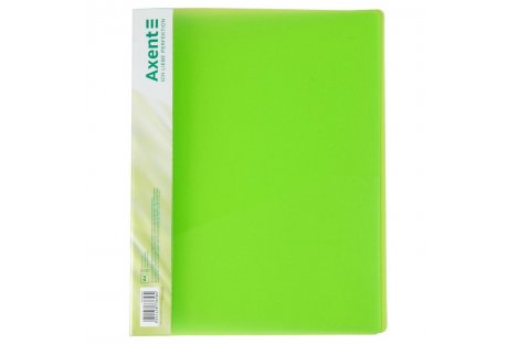Папка-скоросшиватель А4 пластиковая Clip A прозрачная зеленая, Axent