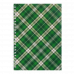 Блокнот А6 48арк клітинка "Шотландка", бічна спіраль зелений, Buromax