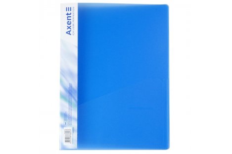 Папка-швидкозшивач А4 пластикова Clip A прозора синя, Axent