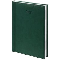 Ежедневник датированный А5 2024 Torino зеленый, Brunnen