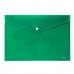 Папка-конверт А4 на кнопке пластиковая непрозрачная зеленая, Axent