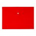 Папка-конверт А4 на кнопці пластикова непрозора червона, Axent