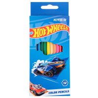 Карандаши цветные 12шт трехгранные "Hot Wheels", Kite