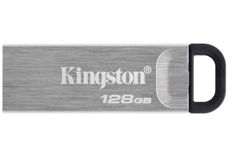 Флеш-память128GB Kingston Drive Datatraveler Kyson, корпус серый