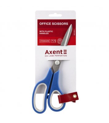 Ножницы 21,5см ручки с резиновыми вставками, Axent