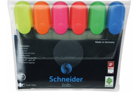 Набор текстовых маркеров 6 цветов Job, Schneider