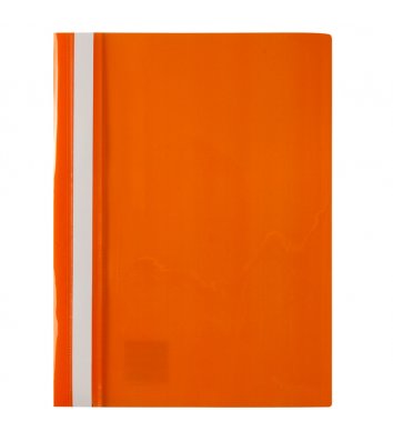 Папка-скоросшиватель А4 без перфорации, фактура глянец оранжевая, Axent