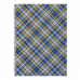 Блокнот А4 48арк клітинка "Шотландка", бічна спіраль синій , Buromax