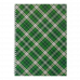 Блокнот А4 48арк клітинка "Шотландка", бічна спіраль зелений , Buromax