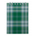 Блокнот А7 48арк клітинка "Шотландка", верхня спіраль зелений, Buromax