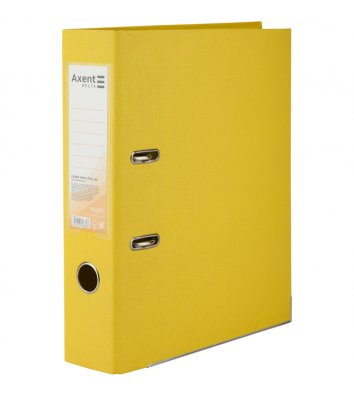 Папка-регистратор А4 70мм двусторонняя желтая, Axent