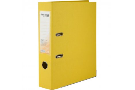 Папка-регистратор А4 70мм двусторонняя желтая, Axent