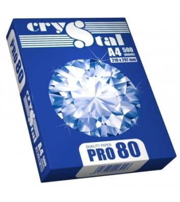 Бумага офисная A4 80г/м2 500л класс C Crystal Pro, белая