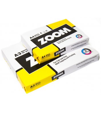 Папір офісний А3 80г/м2 500арк клас С Zoom, білий